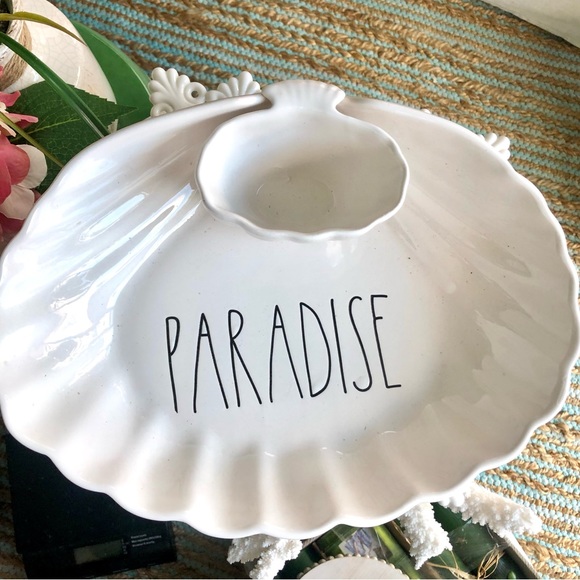 Rae Dunn PARADISE Seashell Chip n Dip Set - Picture 2 of 6